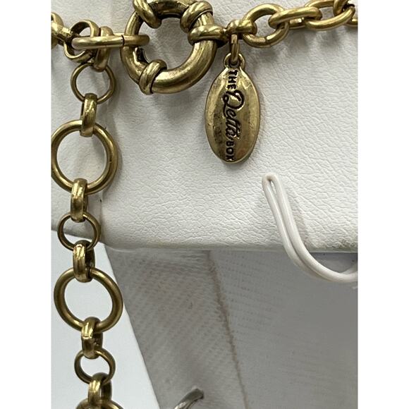 The Delta Box Red Purple Rhinestone Floral Statement Necklace Costume Jewelry - Picture 7 of 8